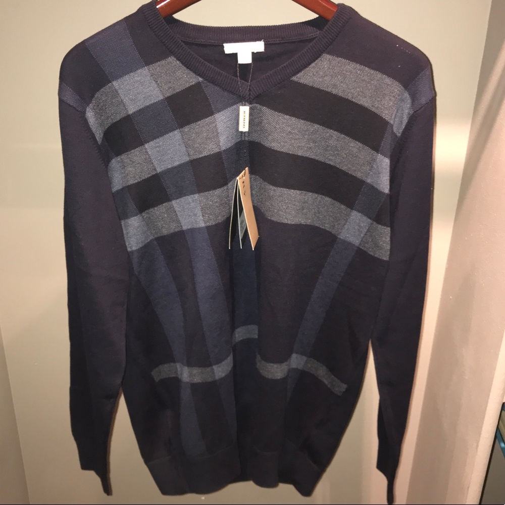 Burberry Navy Blue XXL Sweater (Fits like XL)